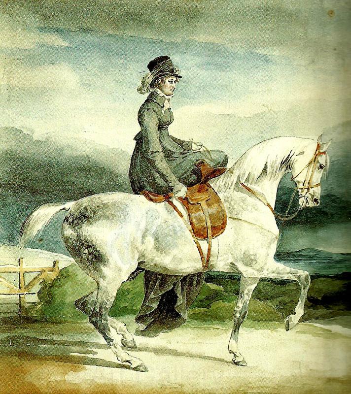 charles emile callande amazone sur un cheval gris-pommele Spain oil painting art